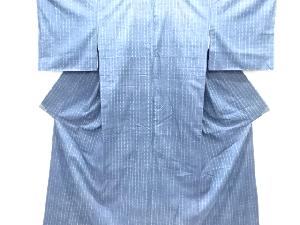 板締め絞り　縞模様手織り紬着物